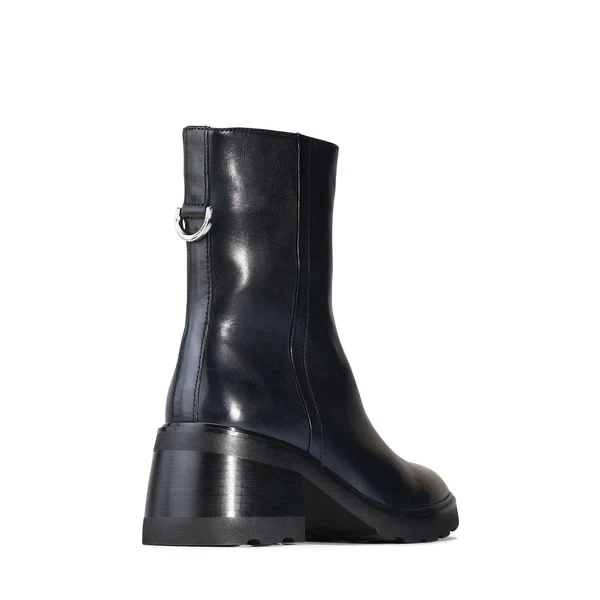 Eos Finley Navy Leather Ankle Boot - Image 4