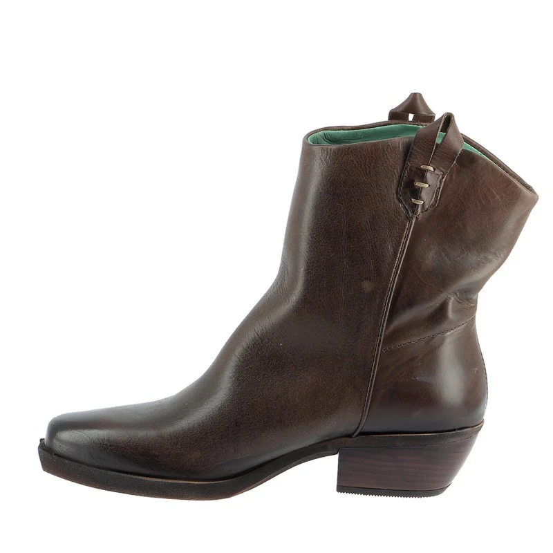 Felmini D209 Brown Western Ankle Boot - Image 3