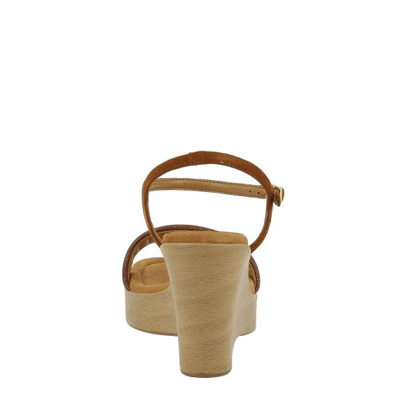 Unisa Rita Dark Tan Wedge Sandal - Image 4